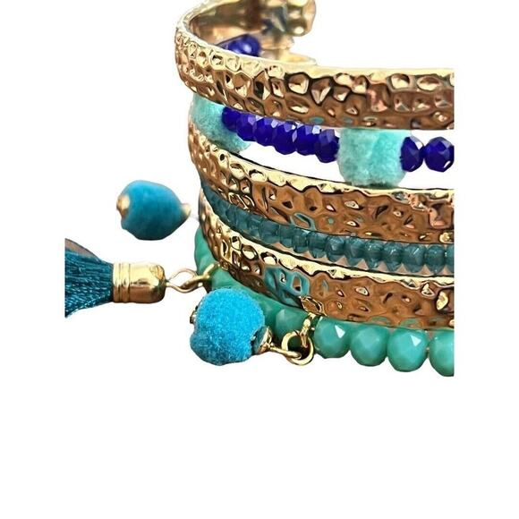 Lilly Pulitzer Nom De Plume Layered Cuff Bracelet One Size EUC - Picture 12 of 12